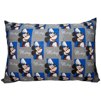 Fronha Avulsa Kazzavip Malha 100% Algodão Estampada Disney Mickey Quadros Cinza Portallar