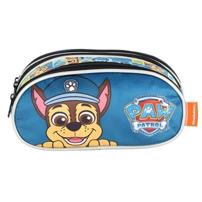 Estojo Infantil com Três Divisórias Luxcel Infanti Patrulha Canina Chase Azul