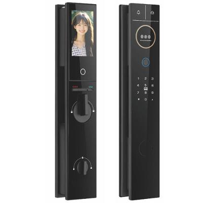 Fechadura Digital A-0113WF com Biometria e App Tuya para Portas de Madeira Alumínio Prata Leva Pra