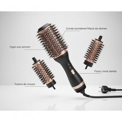 Escova Secadora Modeladora Alisadora KM-2299 3 em 1 1000W 220V