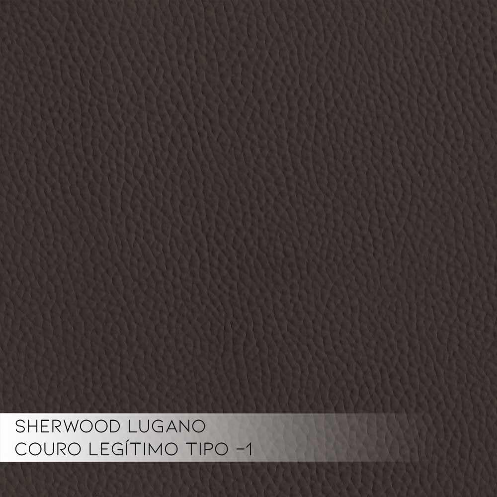 Sofá 2 Lugares Sala de Estar Pés Em Madeira Nauru Couro Tabaco Gran Belo - 3