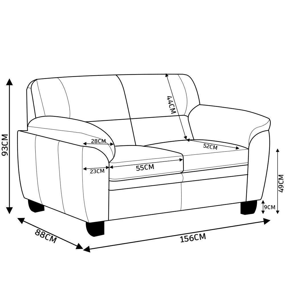 Sofá 2 Lugares Sala de Estar Pés Em Madeira Nauru Couro Tabaco Gran Belo - 4