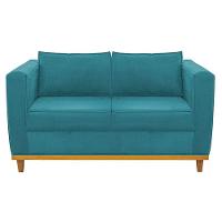 Sofá 2 Lugares Europa Suede Azul Turquesa - 5