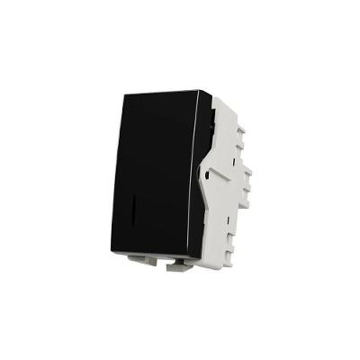 Módulo Interruptor Paralelo com Luz Clean 10A Fosco Preto Margirius