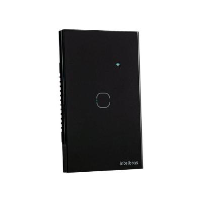Interruptor Smart Ezs 1001 Controle Via App e Voz Touch Preto Intelbras Bivolt