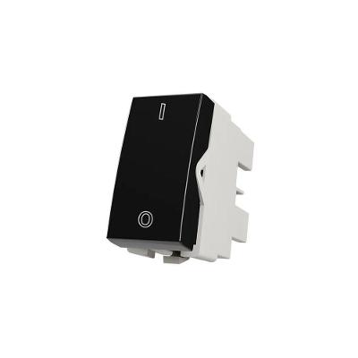 Módulo Interruptor Bipolar Simples Clean 25A Acabamento Fosco Preto Margirius