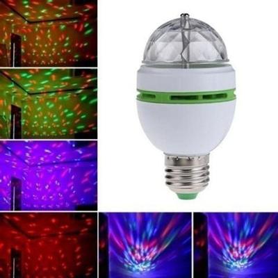 Lâmpada Decorativa Globo Giratória LED RGB Rotativa com Efeitos de Luz Branco Top Total 3W 110V