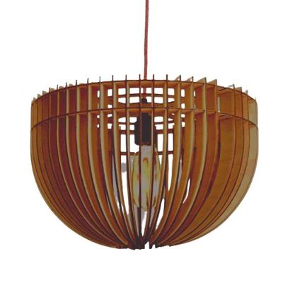 Luminária de Teto Plutão com Design Pendente Marrom Lenobre 43CM