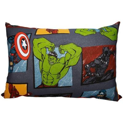 Fronha Avulsa Kazzavip Malha 100% Algodão Estampada Disney Avengers Black 48cmx68cm Cinza Portallar