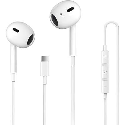 Fone de Ouvido com Fio USB-C com Microfone Cancelamento de Ruído Resposta 18Hz-20kHz Branco