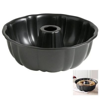 Forma de Bolo Pudim Redonda Furo no Meio Metal Antiaderente Cozinha Grafite Braslu 26CM