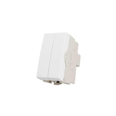 Módulo Interruptor Duplo Paralelo Clean 10A Fosco Branco Margirius