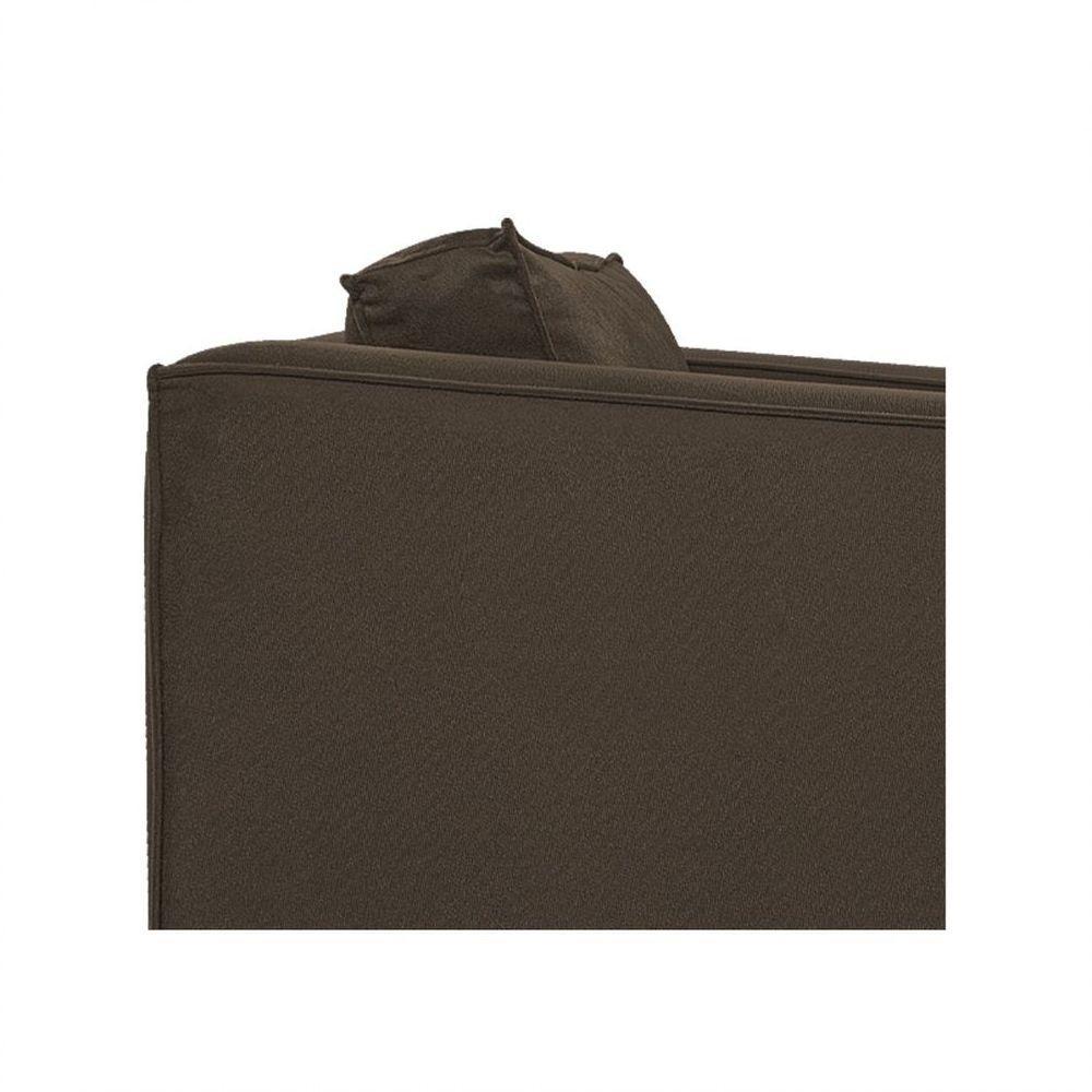 Sofá 2 Lugares Europa Suede Marrom - 2