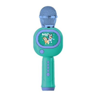 Microfone Musical Bluey Infantil com Função Karaokê Bluetooth Bateria Recarregável Candide