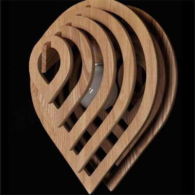 Luminária de Teto Pendente Balão MDF Preto Lenobre 30CM Bivolt