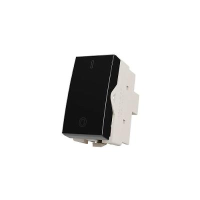 Módulo Interruptor Bipolar Simples Clean 10A Acabamento Fosco Preto Margirius