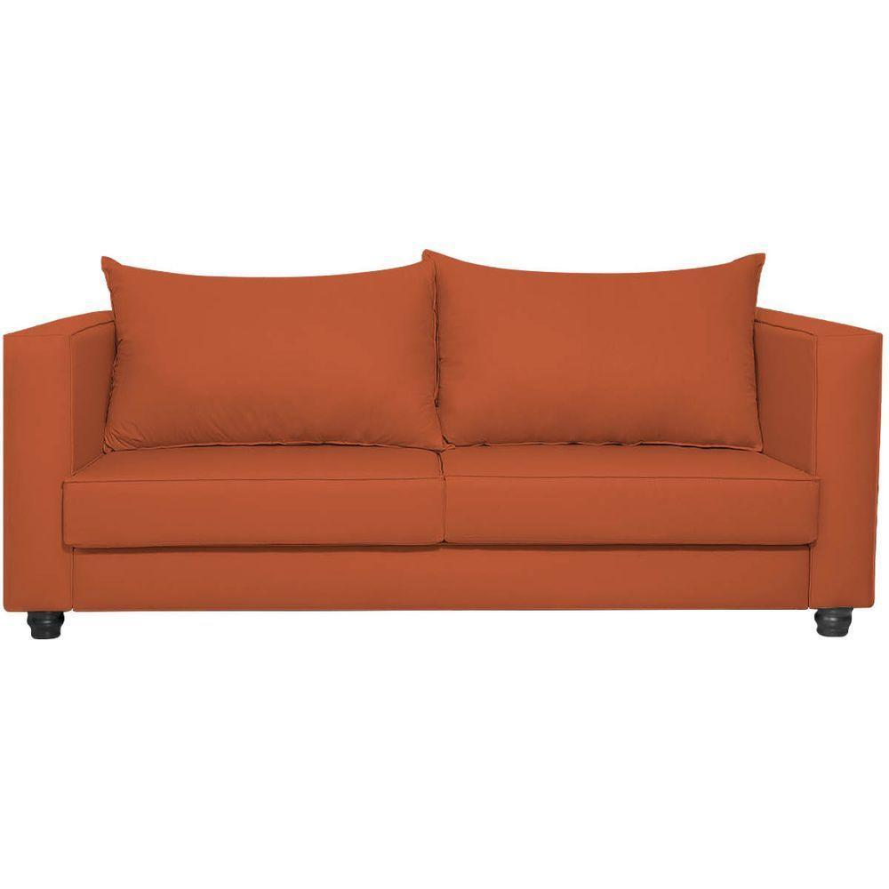 Sofá 2 Lugares Lisboa Suede - Amarena Móveis Cor Terracota - 6