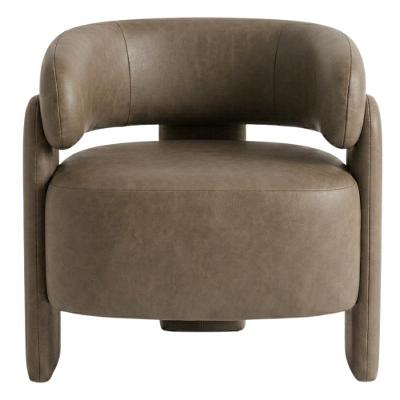 Poltrona Decorativa Lume com Pés Palito Courino Confortável Coral Tcs 729