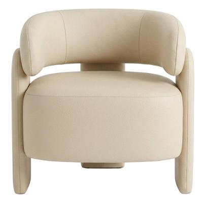 Poltrona Decorativa Lume com Pés Palito Courino Confortável Coral Moll