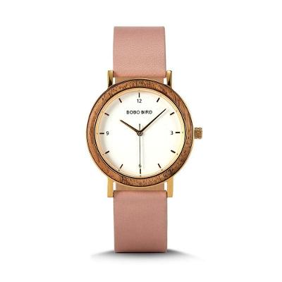 Relógio de Pulso Feminino GT021 Analógico em Couro Rosa Elashopp