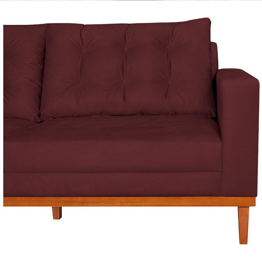 Sofá 2 Lugares Dubai Suede - Amarena Móveis Cor Bordô - 2