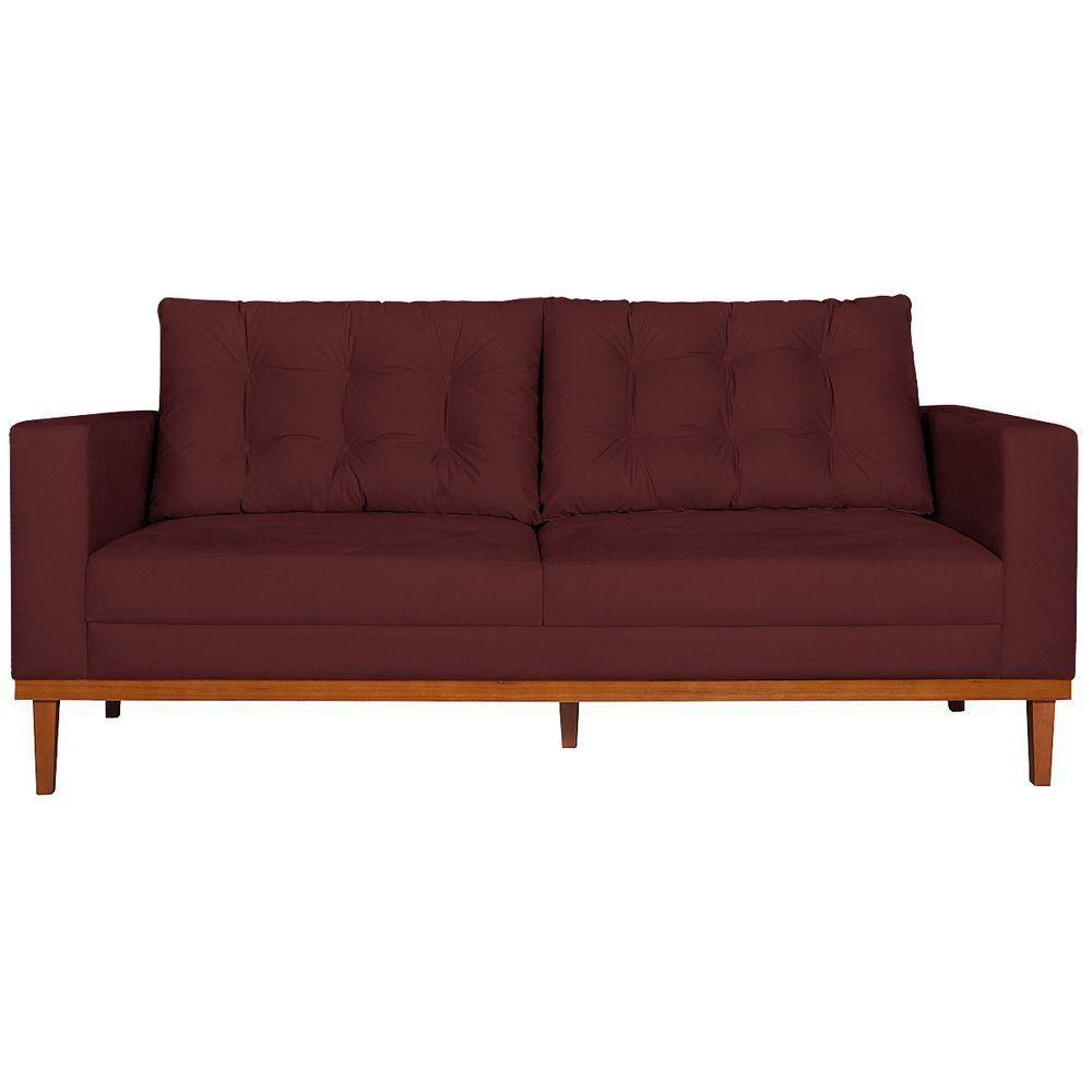 Sofá 2 Lugares Dubai Suede - Amarena Móveis Cor Bordô - 6