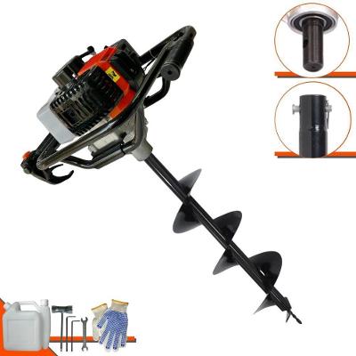 Perfurador de Solo VPS52 com Motor a Gasolina 52CC 2HP Laranja com Broca 80x20cm e Encaixe Universal