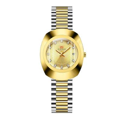 Relógio Feminino Relógio Feminino Quartzo Aço Inox à Prova D'água Cinza com Pulseira em Aço Inox