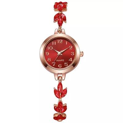 Relógio Feminino Pedra Strass Clássico com Brilho Vermelho Elashopp