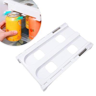 Porta Latas Organizador de Geladeira com Molas Plástico ABS para Despensa 8 Latas 17CM
