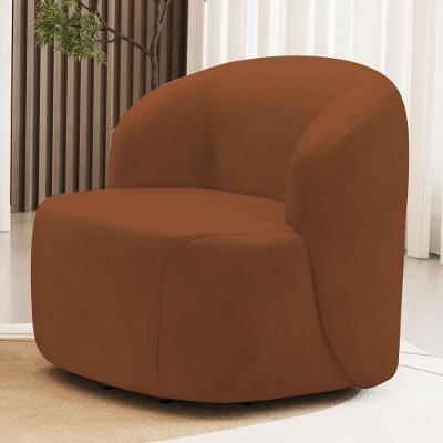 Poltrona Giratória Heidy Sala Living com Veludo Confortável Telha Lyam Decor