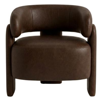Poltrona Decorativa Lume Confortável Courino com Pés Palito Bege Tcs 721