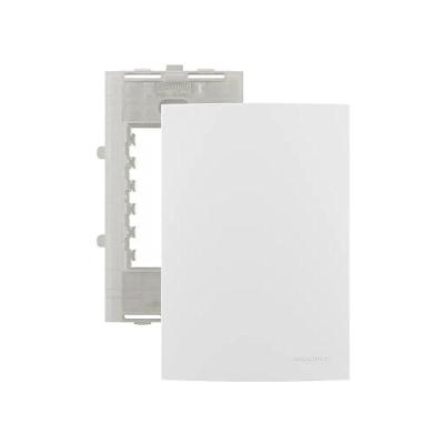 Placa Cega com Suporte Margirius Clean 4x2 Branca em ABS Anti-UV e PA6 30% Fibra de Vidro
