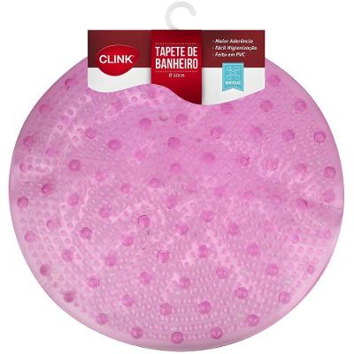 Tapete de Banheiro Redondo CK1833 PVC Antiderrapante para Uso em Banheiro Clink