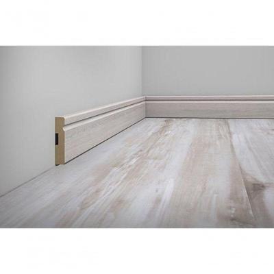 Rodapé Estilo N16 com Função Passa-Cabo N16 Eucafloor 70MM X 15MM X 2,4M