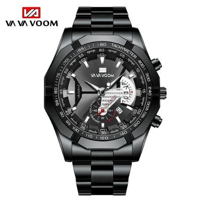 Relógio Masculino Va Voom VA-238 Clássico Aço Inox Preto Elashopp