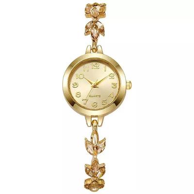 Relógio Feminino Pedra Strass Analógico Resistente à Água Dourado Design Exclusivo Elashopp