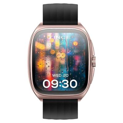 Smartwatch Unissex Lince Fusion com Pulseira em Borracha Preto Rosê LSWUQPI003