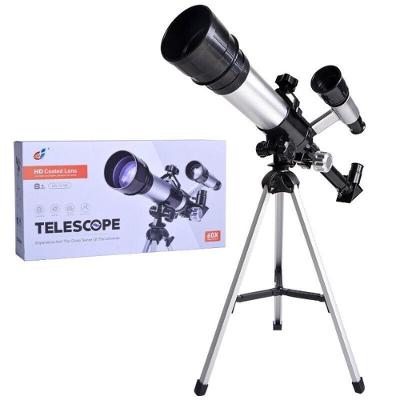 Telescópio Refrator 60x com Tripé Ajustável para Observação Astronômica e Terrestre