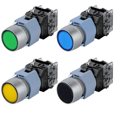 Botão Comando Completo Siemens 3SB7130-0AB10-1BA0 Série 3SB7 22mm Bivolt Preto