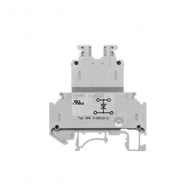 Borne para Componentes Phoenix Contact UKK 5 DIO-O-U 0,5A 4MM2 NS 35-7,5 e NS 35-15 Cinza