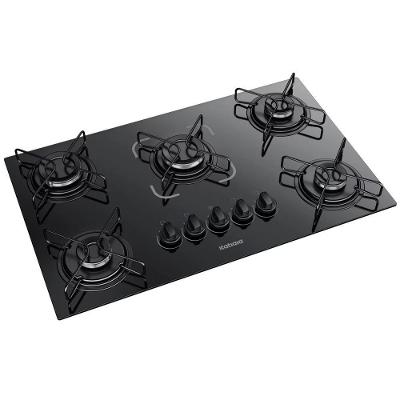 Cooktop a Gás Itatiaia Essencial 5 Bocas Vidro Temperado Preto Bivolt