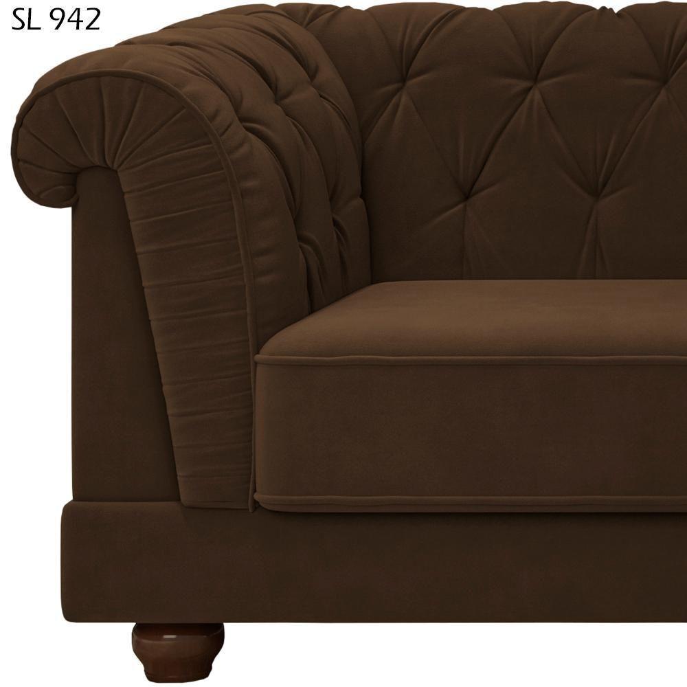 Sofa 2 Lugares 190 Cm Ponteio Veludo Sl 942 Moll Sl 942 - 4