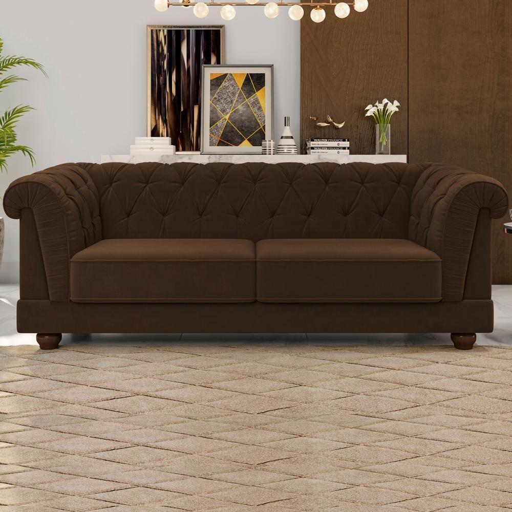 Sofa 2 Lugares 190 Cm Ponteio Veludo Sl 942 Moll Sl 942 - 7