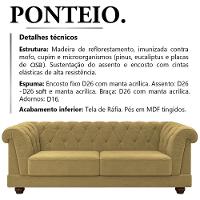 Sofa 2 Lugares 190 Cm Ponteio Veludo Sl 945 Moll Sl 945 - 7