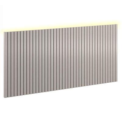 Painel Decorativo Ripado 230x109x49 Cm Cinza Com Led - Matic