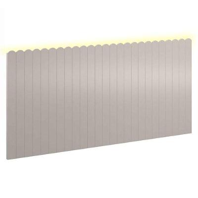 Painel Decorativo Farm 225x109x37 Cm Cinza Com Led - Matic