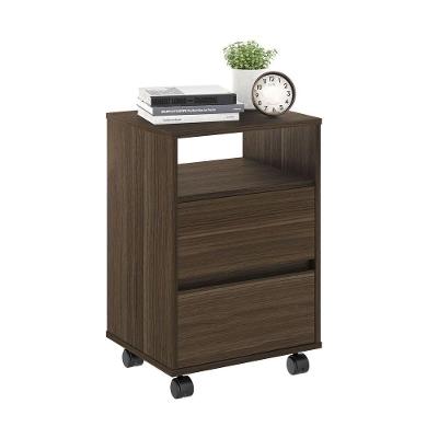 Mesa de cabeceira Com Rodízios Fiji Marrom