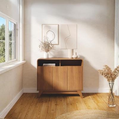Aparador Nature Multiuso Moderno 3 Portas 1 Gaveta MDF 95CM Casah
