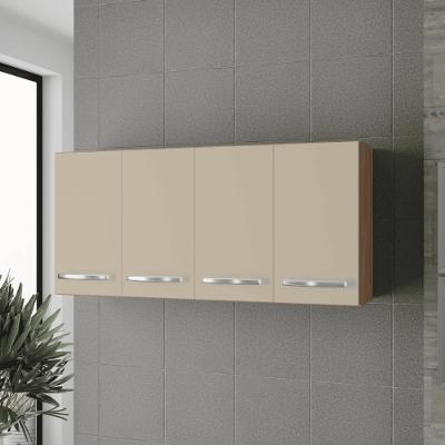 Armário Aéreo De Cozinha 4 Portas Savana Off White